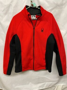 Spyder Medium Red & Black Zip-Up Jacket